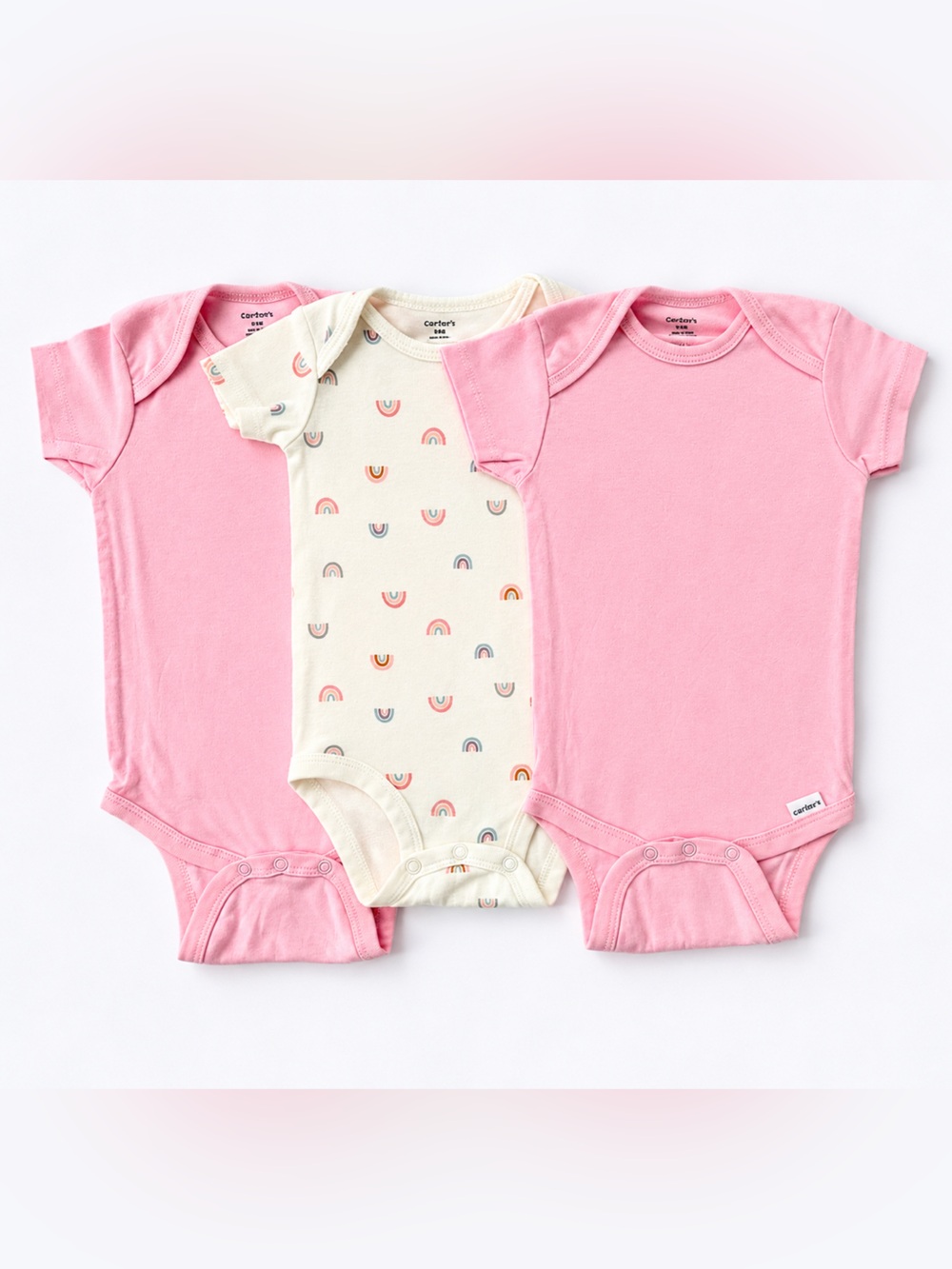 5‎ for $15! Carter’s Baby Girl Rainbow Bodysuit Bundle | 3 Piece Set